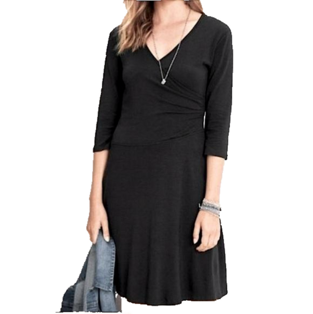 GARNET HILL Wrap Midi Dress